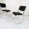 Stackable chrome office chairs. - Image 4
