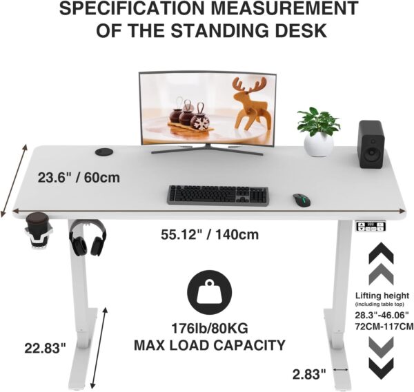 Electric height Adjustable standing desk - Image 3