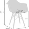 Eames Dining Chairs with Arm - Image 5