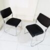 Stackable chrome office chairs. - Image 2