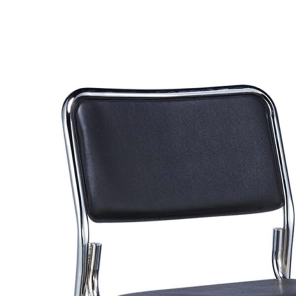 Stackable chrome office chairs. - Image 8