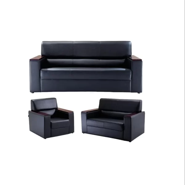 Senate 5-seater leather office sofa - Image 4