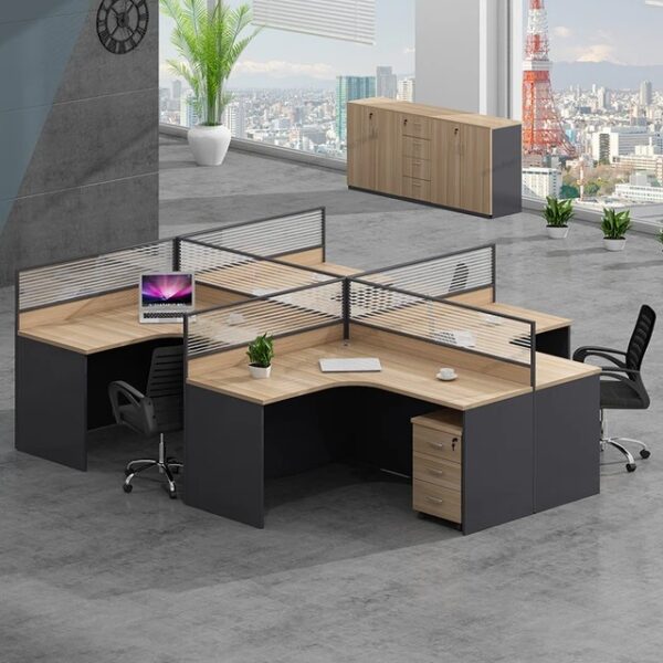 4-Way Curved Workstation