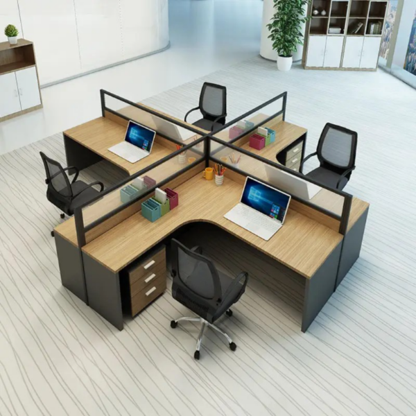 4-Way Curved Workstation