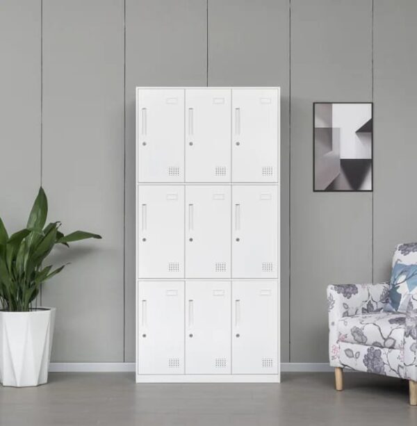 9-Locker Storage Cabinet