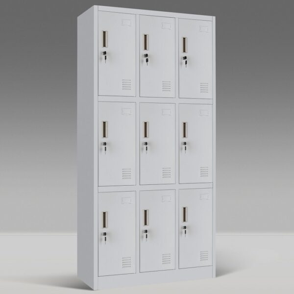 9-Locker Storage Cabinet