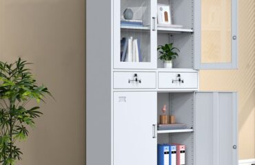 2-Door Metallic Cabinet With Drawers