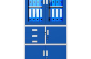 2-Door office filling cabinet with safe