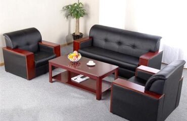 Senate 5-seater leather office sofa