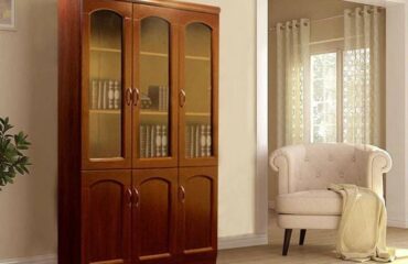 3-Door Wooden Bookshelf