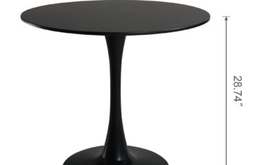 Black Round Dining Table