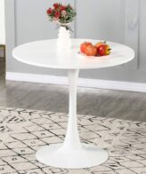 White Round Dining Table