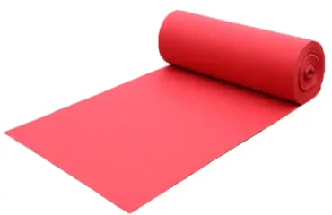 Red office carpet