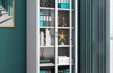 2-Door Full Glass Metallic Cabinet
