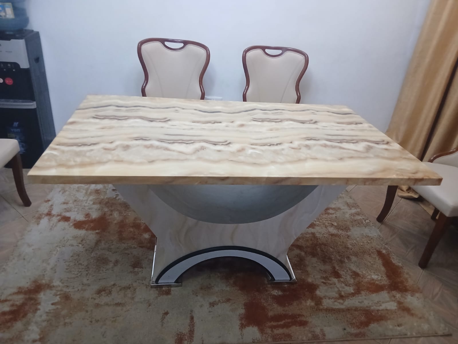 6-Seater Marble Top Dining Table - Image 2