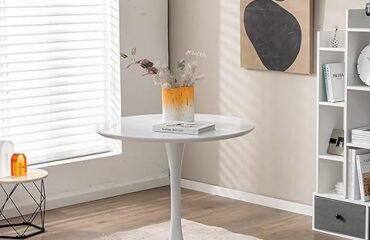 White Round Dining Table