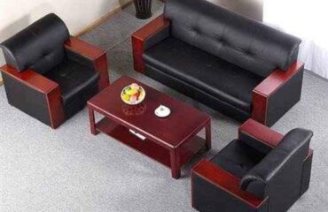 5-Seater Mahogany office sofa (3+1+1)