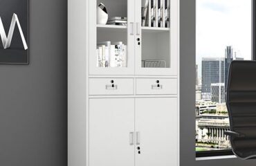 4-Door Metallic Cabinet with Drawers