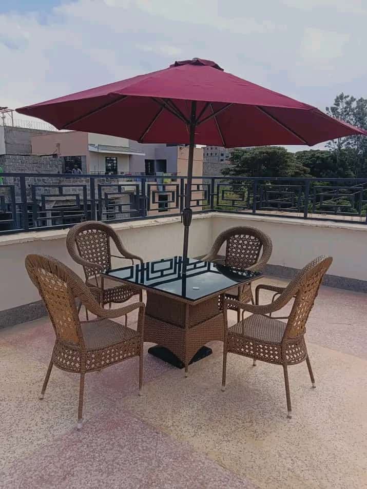 Umbrella+Dining Set