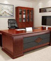 2m Mahogany Executive Desk