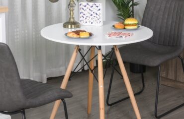 White Round Dining Table