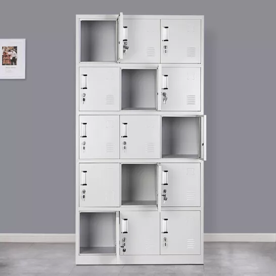 15-Locker Metallic Cabinet