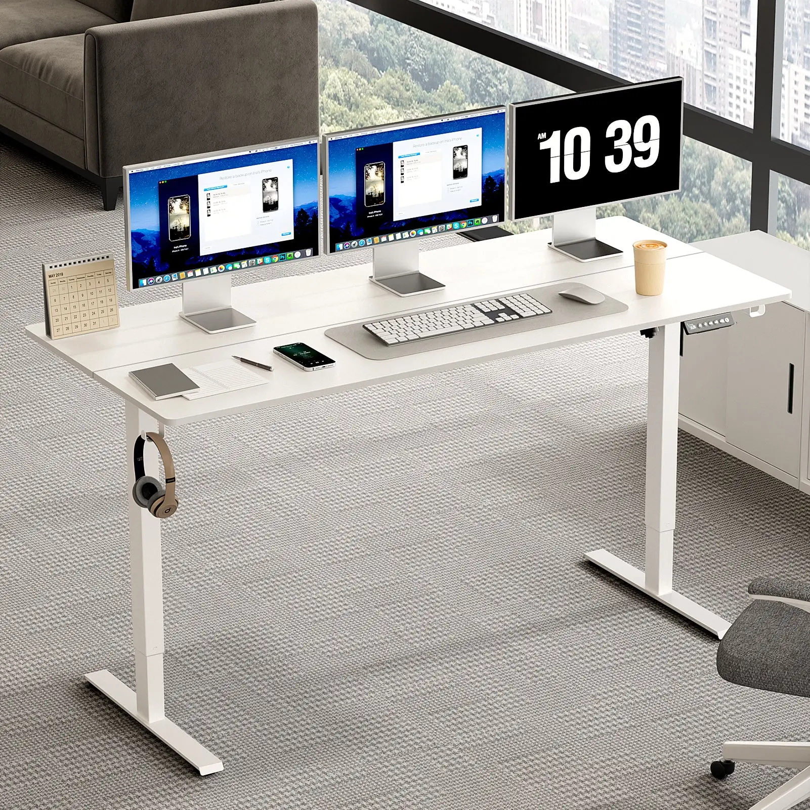 1.6m Electric Height Adjustable Desk