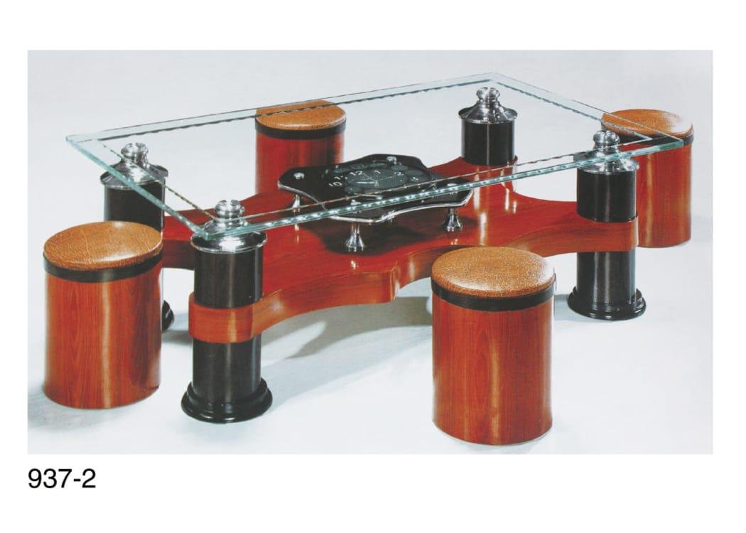 Glass Top Puff Coffee Table - Image 3