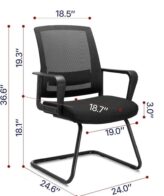 Cantilever Mesh Waiting Chair
